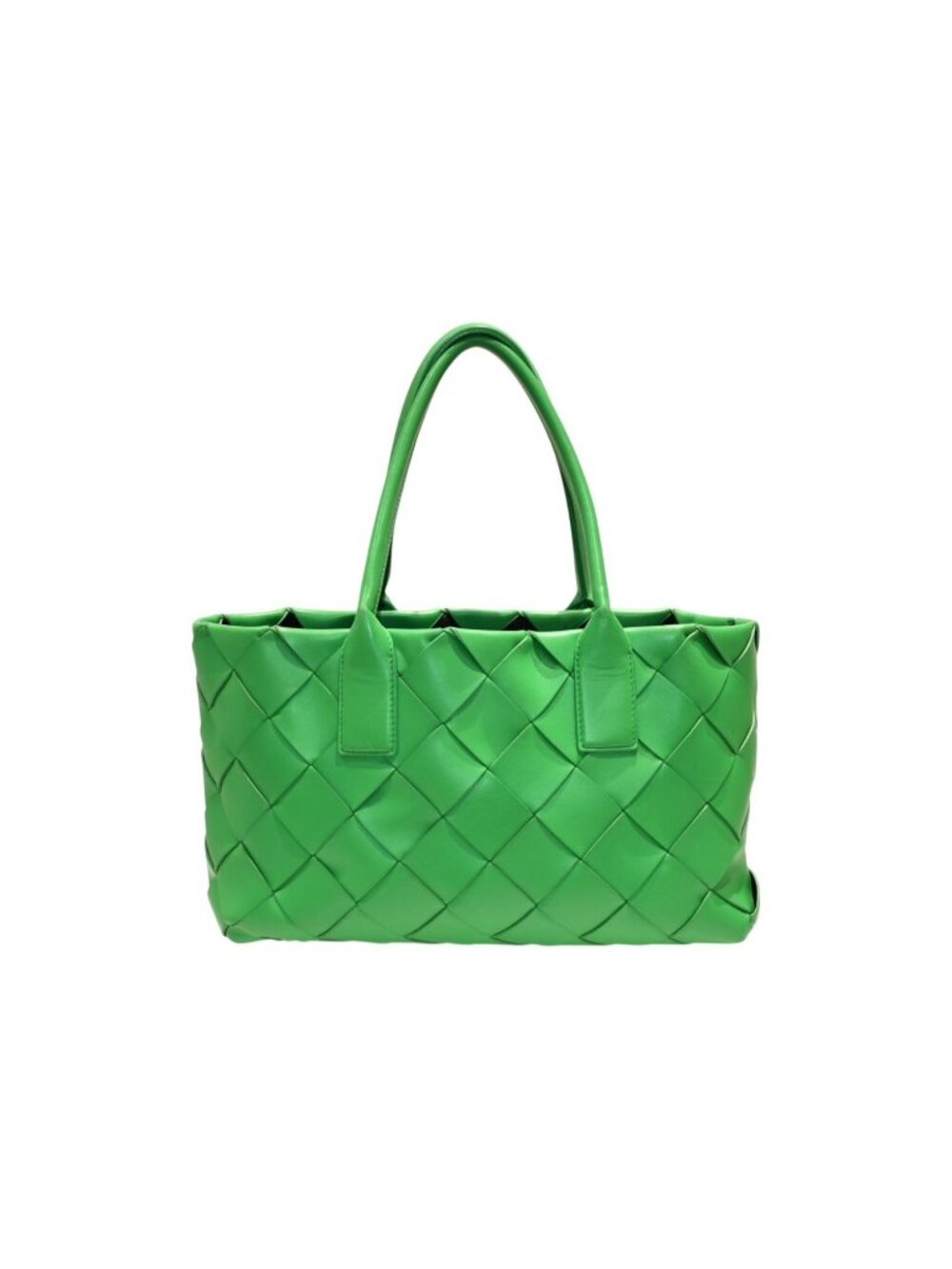 Bottega Veneta Intrecciato Handbag Green Calfskin Gold